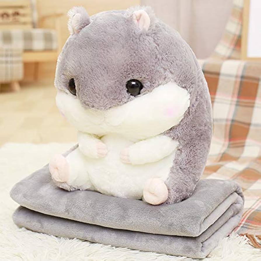 クソハムちゃん 中国限定 ぬいぐるみ ブランケット 爆暴仓鼠 毛毯抱枕 クソハムちゃん 中国限定 ぬいぐるみ ブランケット 爆暴仓鼠